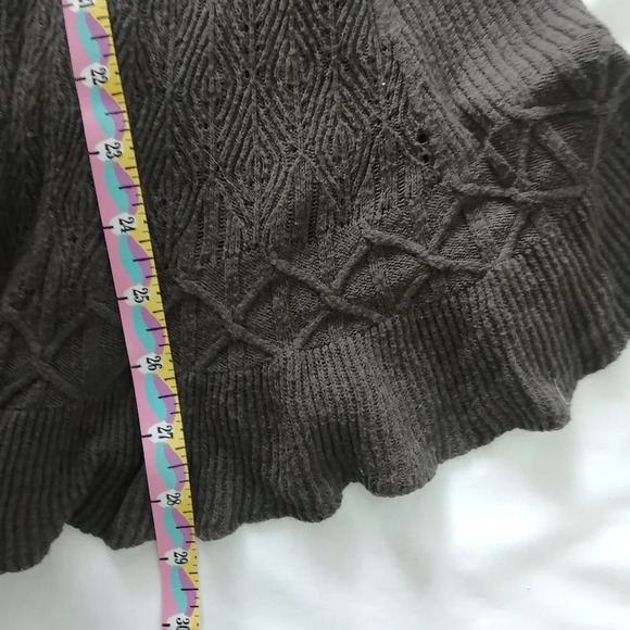 Anthropologie Sparrow Lightweight Open Knit Cotton Cashmere Brown Cardigan Med - Picture 13 of 14